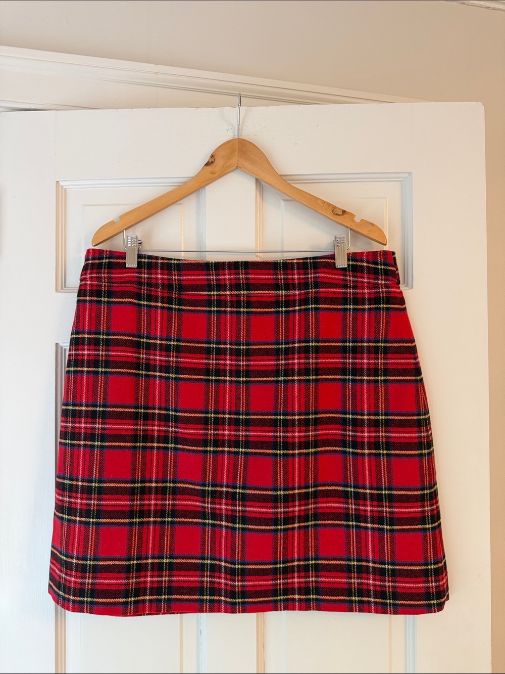 J. Crew Factory Red Tartan Mini Skirt NWT